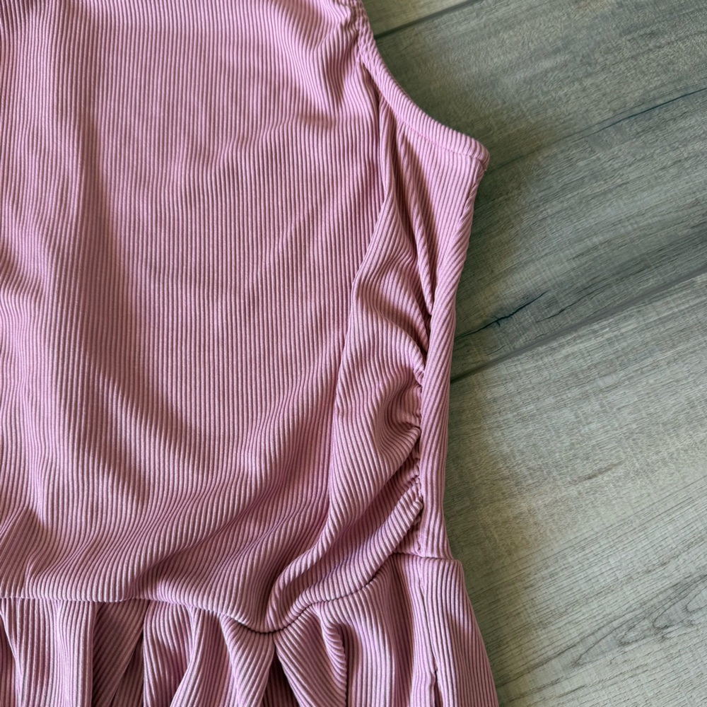 BTFBM Pink Ribbed Romper - Picture 2 of 5